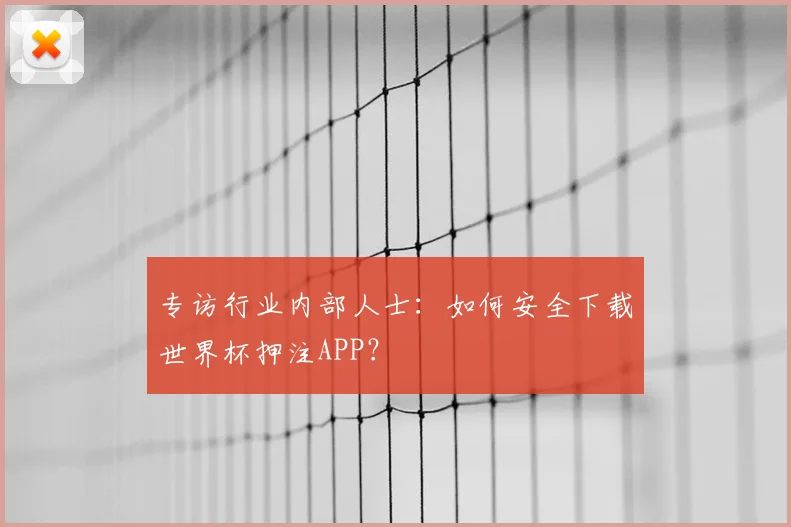 专访行业内部人士:如何安全下载世界杯押注APP?